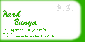 mark bunya business card